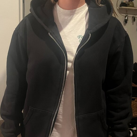 SPRWMN Black classic zip-up hoodie - Picture 4 of 4